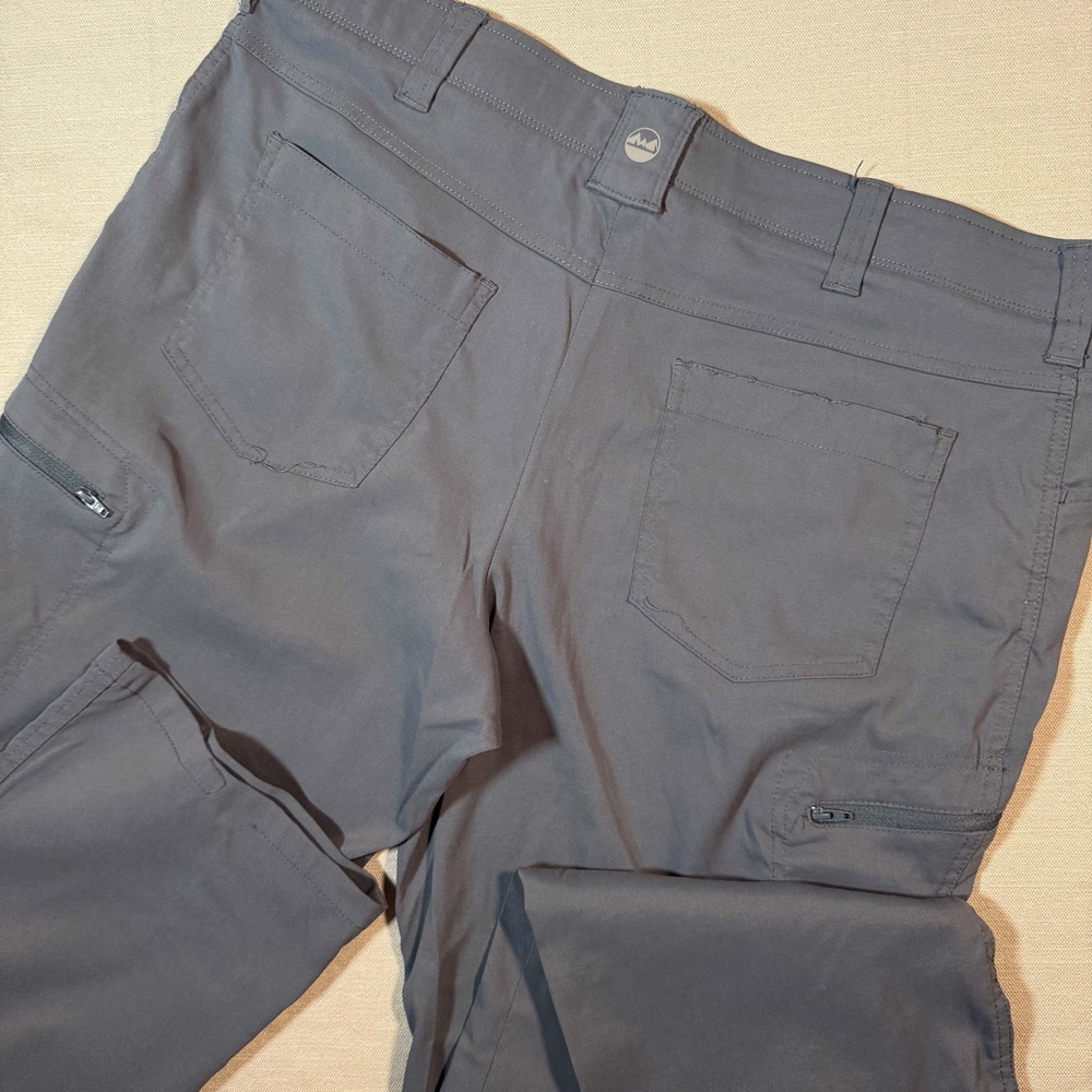 Wrangler Outdoor Performance Pants Gray 38x30 Stretch Hiking Utility